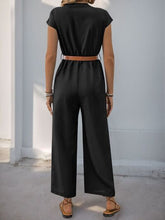 Perfee Notched Wide Leg Jumpsuit OutfitFlow